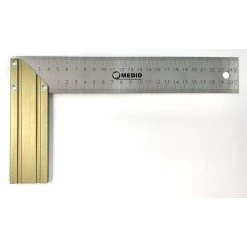 Equerre Prof En Acier Inox Et Talon El Alu Rectifié 250mm MEDID - 2049