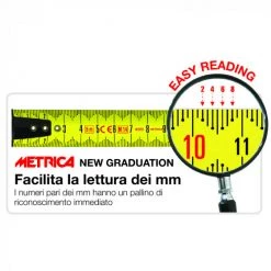 METRE RUBAN NEW GRADUATION METRICA - 08665 -NIveau et Mesure Soldes M03708665 03