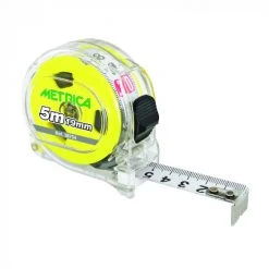 METRE RUBAN TRANSP.DOUBLE GRAD.JAUNE METRICA - 38754
