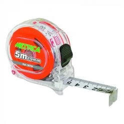 METRE RUBAN TRANSP.DOUBLE GRAD.ROUGE METRICA - 38764