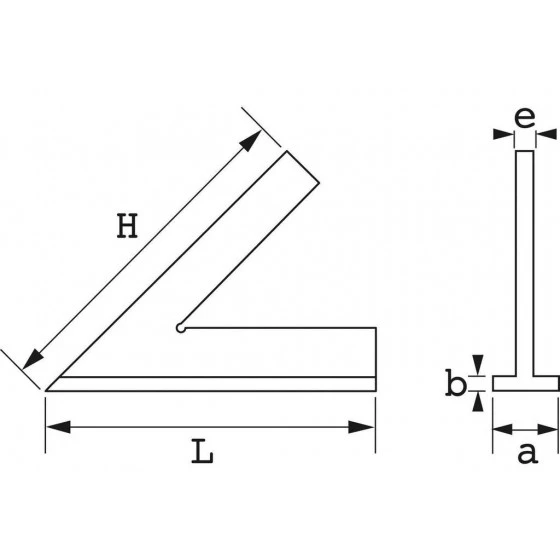 EQUERRE A CHAPEAU A 45° 150 X 150 MM SAM OUTILLAGE - E8150 2 EQUERRE A CHAPEAU A 45° 150 X 150 MM SAM OUTILLAGE - E8150 – Image 2