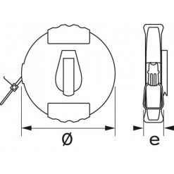 MESURE LONGUE PVC RUBAN FIBRE DE VERRE 50M SAM OUTILLAGE - LU2550 -NIveau et Mesure Soldes s metre ruban