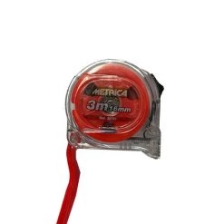 METRE RUBAN TRANSP.DOUBLE GRAD.ROUGE 3M METRICA - 38761